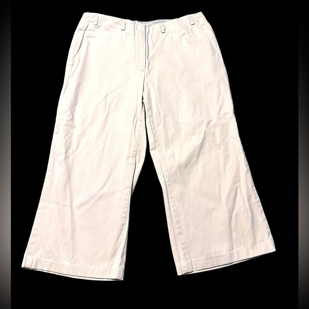 Tommy Hilfiger Wide Leg Crop Khaki Pants size 6